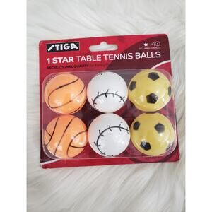 STIGA 6 Pack Sports‎ Table Tennis Balls - 40mm ITTF Regulation Size